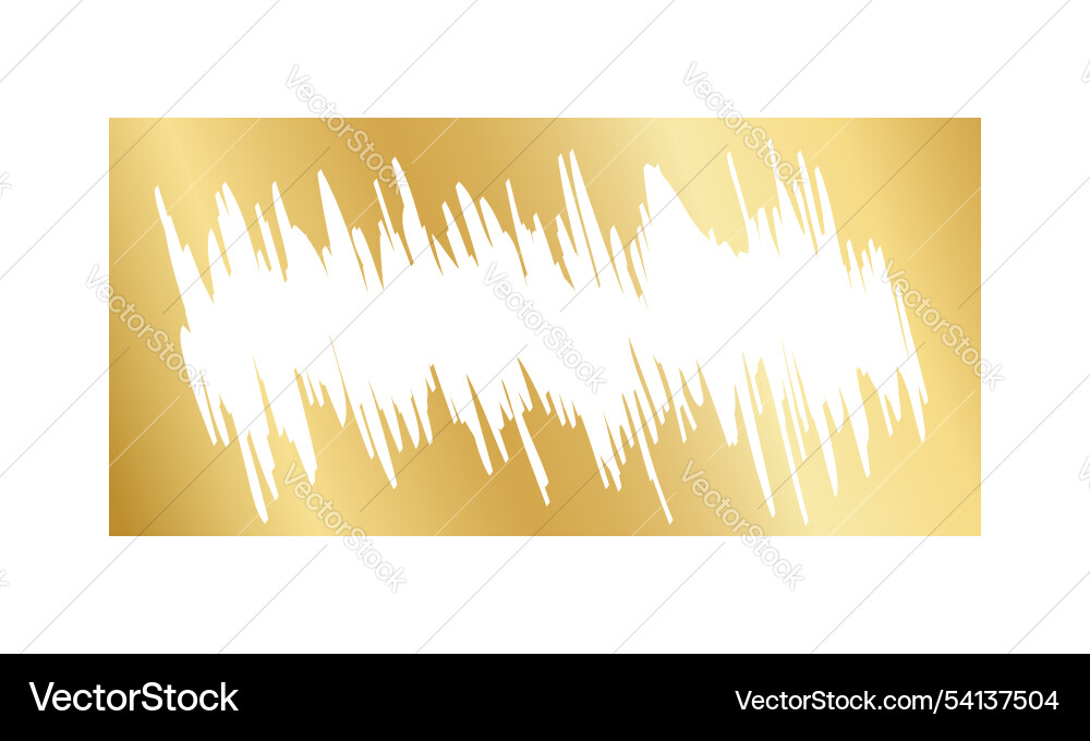 Gold rectangle scratch card surface with scraped Gold rectangle scratch card surface with scraped vector image