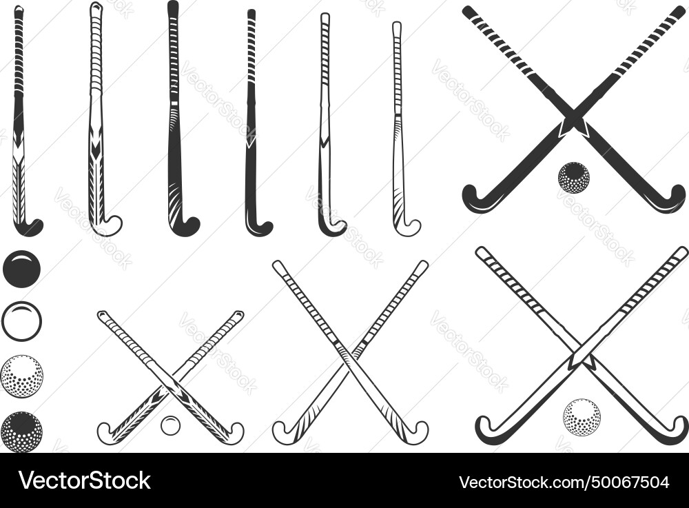 Hockey Stick Silhouettes Vektorbild