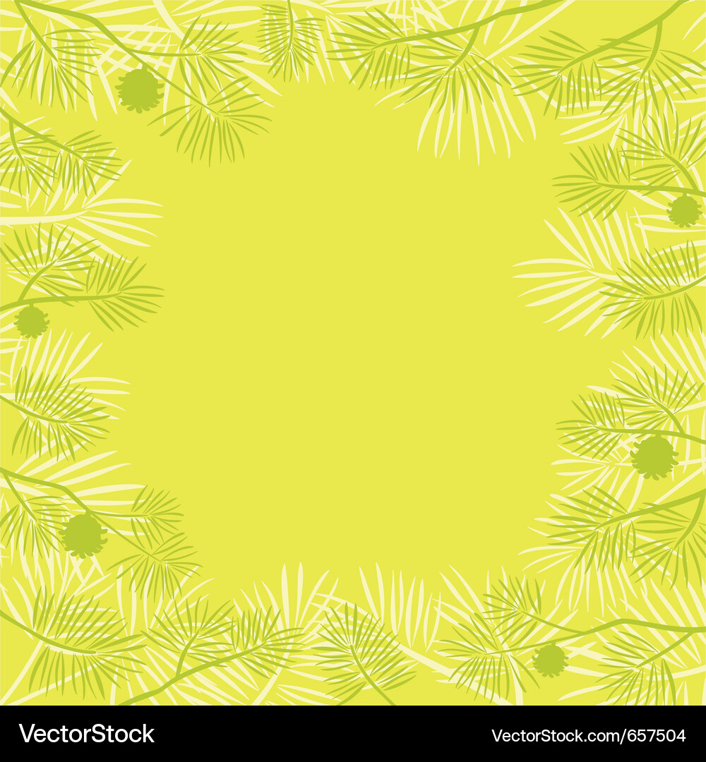 Pine Branch Pattern Background Vector Image