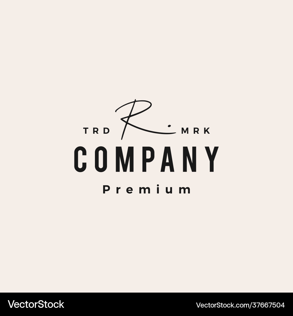 R Briefmarke Signatur Hipster Vintage Logo Symbol R Briefmarke Signatur Hipster Vintage Logo Symbol vektorbild