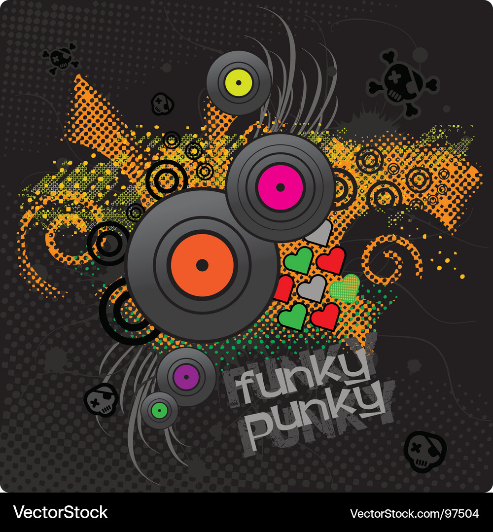 Retro Punk Background Vector Image