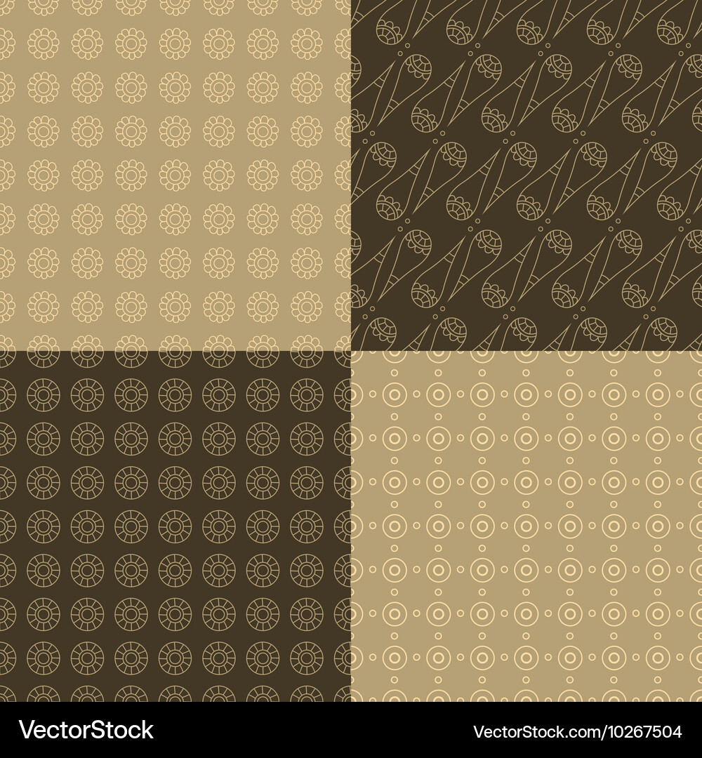 Seamless pattern set Vector Image