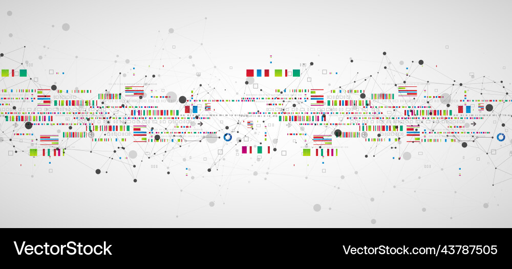 Abstract technology concept with plexus effect Abstract technology concept with plexus effect vector image