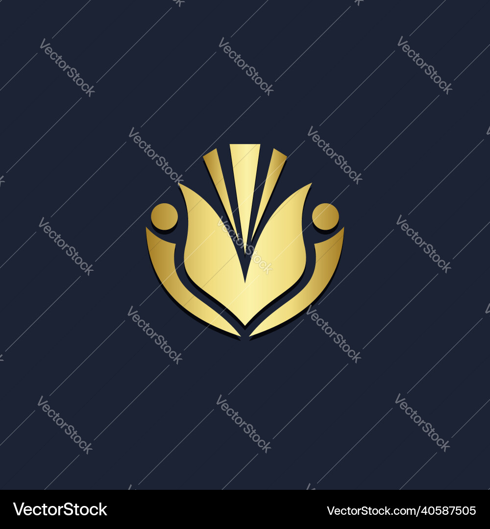 abstrakte blume schönheit gold logo Abstrakte blume schönheit gold logo vektorbild