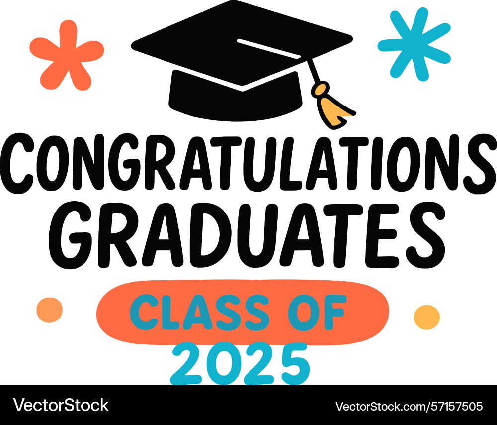Celebratory for graduates Vector Image