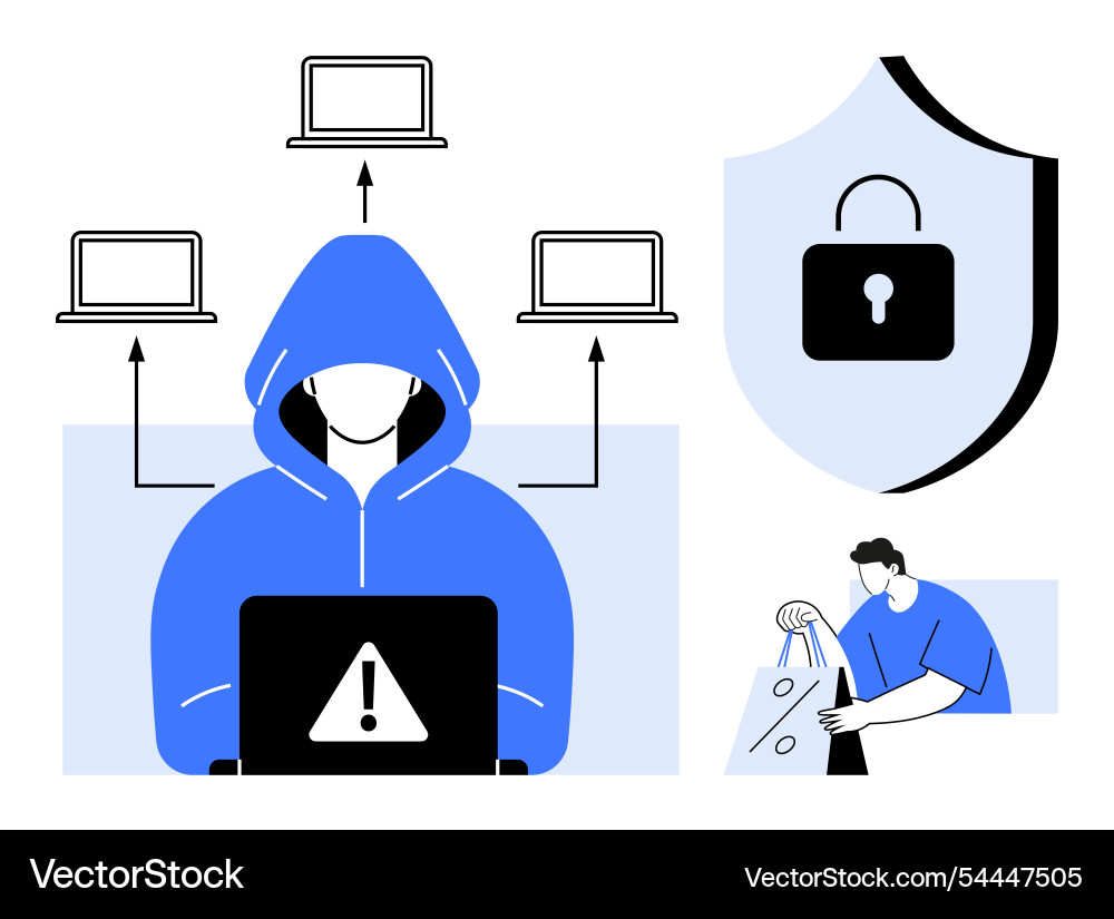 Cybersecurity concerns highlighted by hacker data Cybersecurity concerns highlighted by hacker data Vector Image