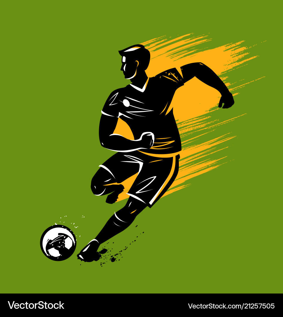 Dynamic Soccer Player in Action vector image