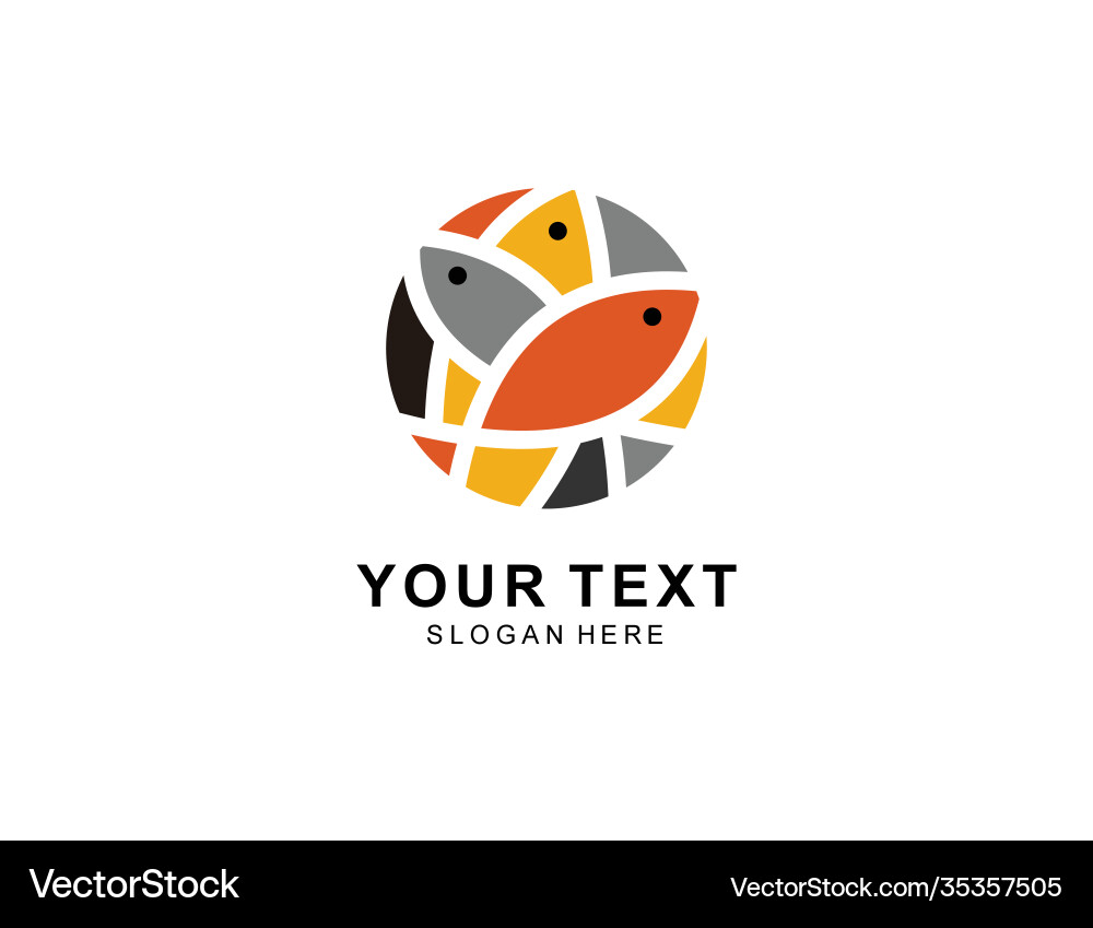 Fish logo icon symbol design inspiration Fish logo icon symbol design inspiration vector image