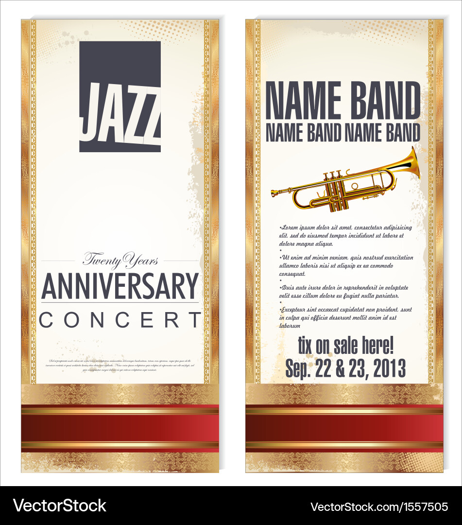 Flyer for jazz festival Royalty Free Vector Image