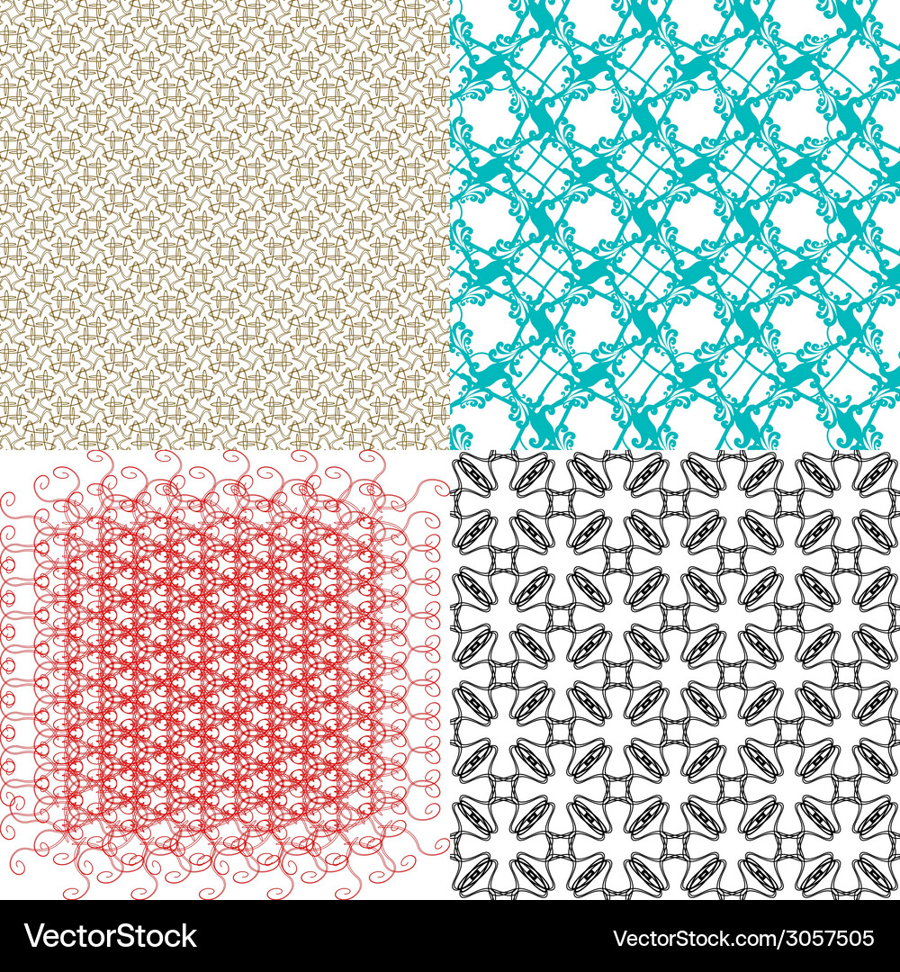 Geometric patterns tiling set of abstract vintage Vector Image