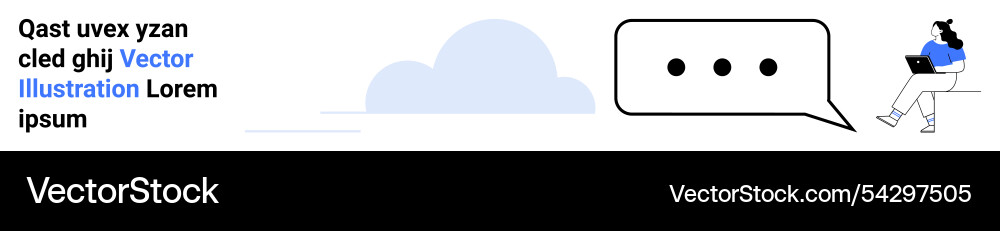 Minimalist design with text speech bubble Vector Image
