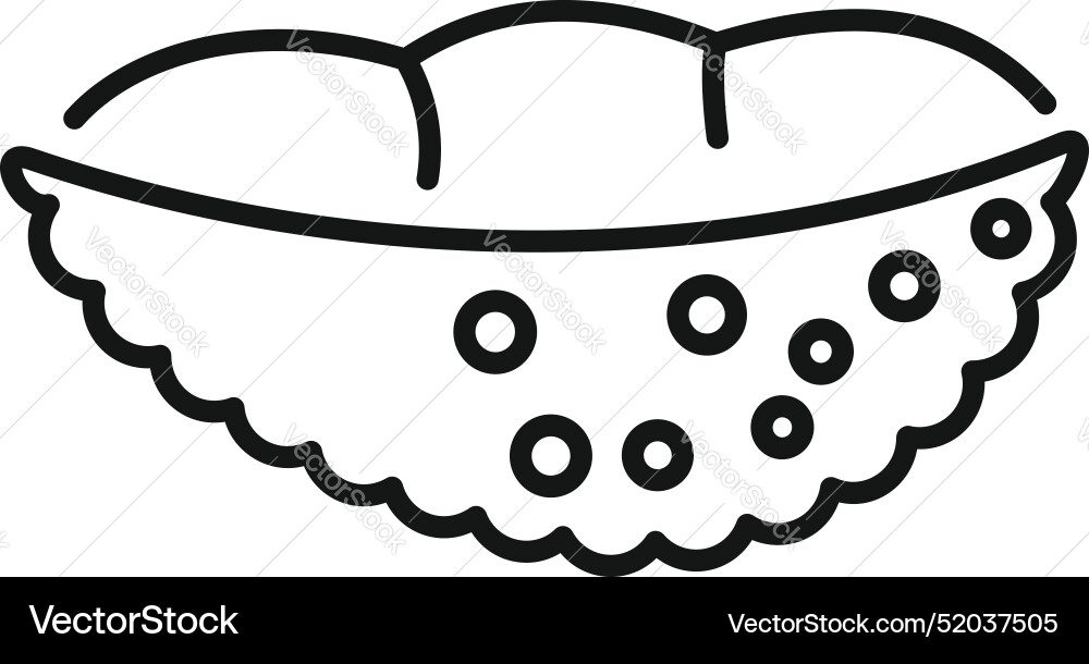 Opened pea pod showing peas inside line icon Opened pea pod showing peas inside line icon Vector Image