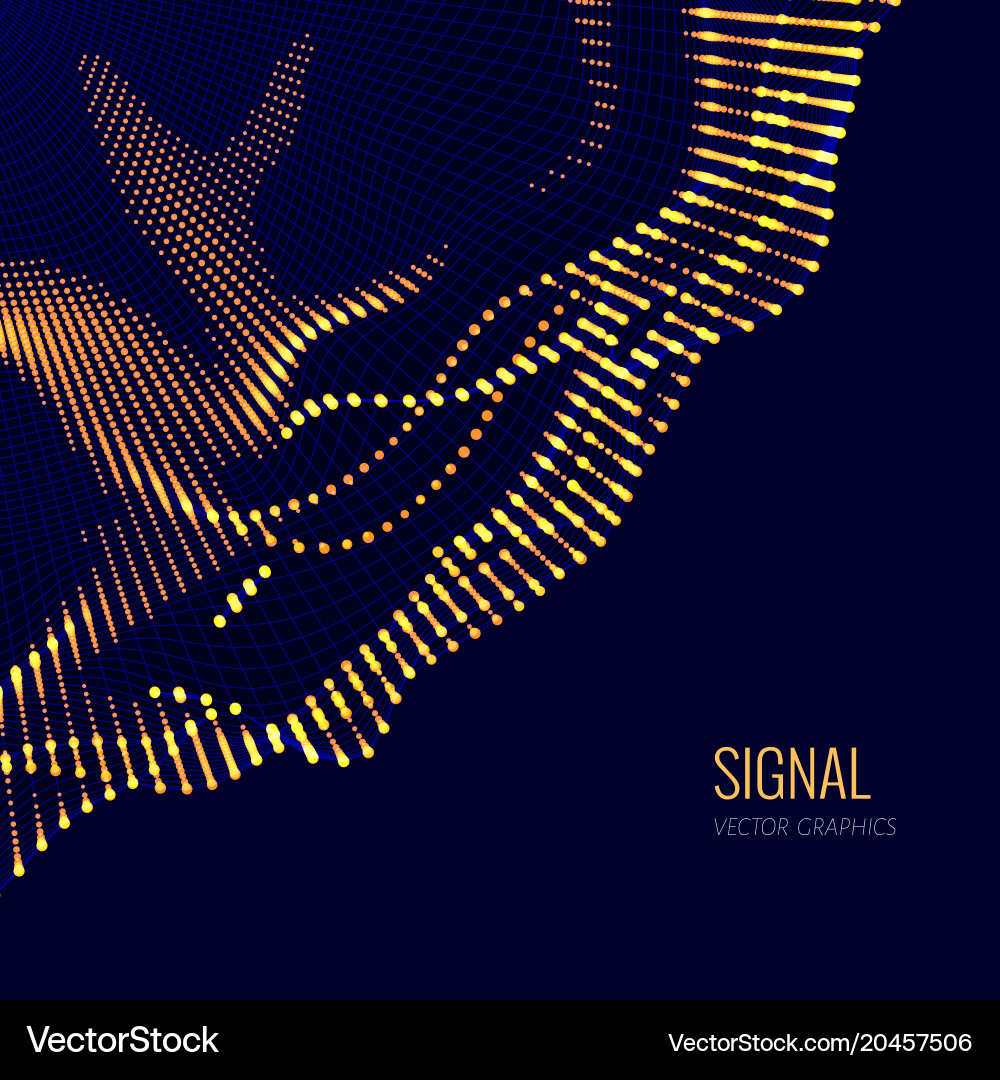 Digital Signal Array Vector Image