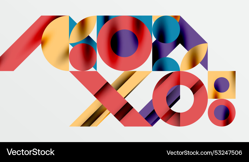 Neo memphis geometric pattern with circles Neo memphis geometric pattern with circles vector image