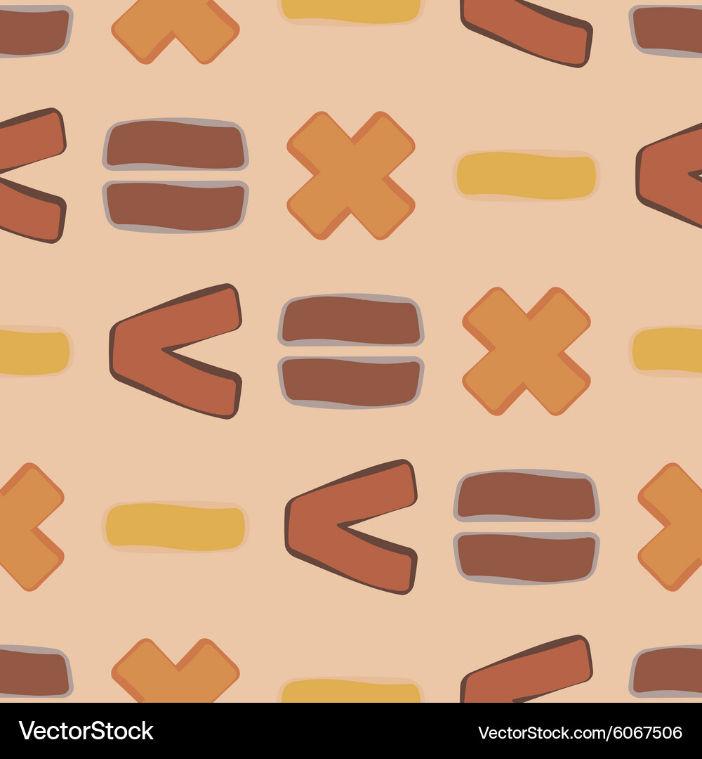 Seamless background with arithmetic symbols Vector Image