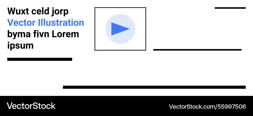 Video play button with text elements Video play button with text elements vector image