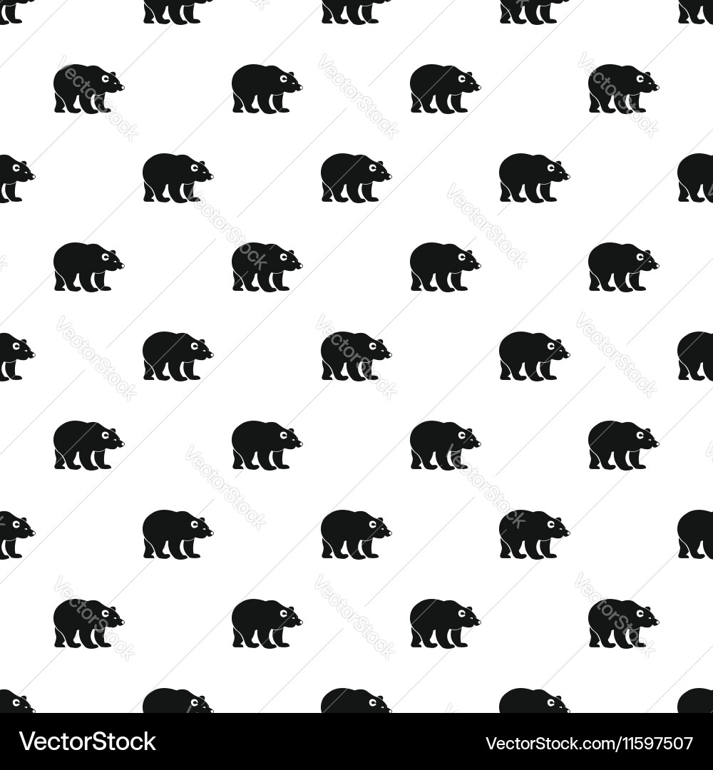 Bear pattern simple style Vector Image