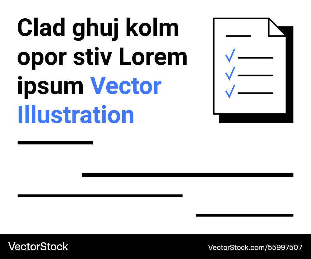 Checklist document with blue checkmarks Checklist document with blue checkmarks vector image