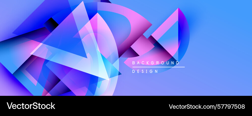 Abstract geometric shapes overlap creating Vector Image