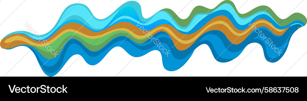 Dynamic Wavy Gradient Line Vector Image