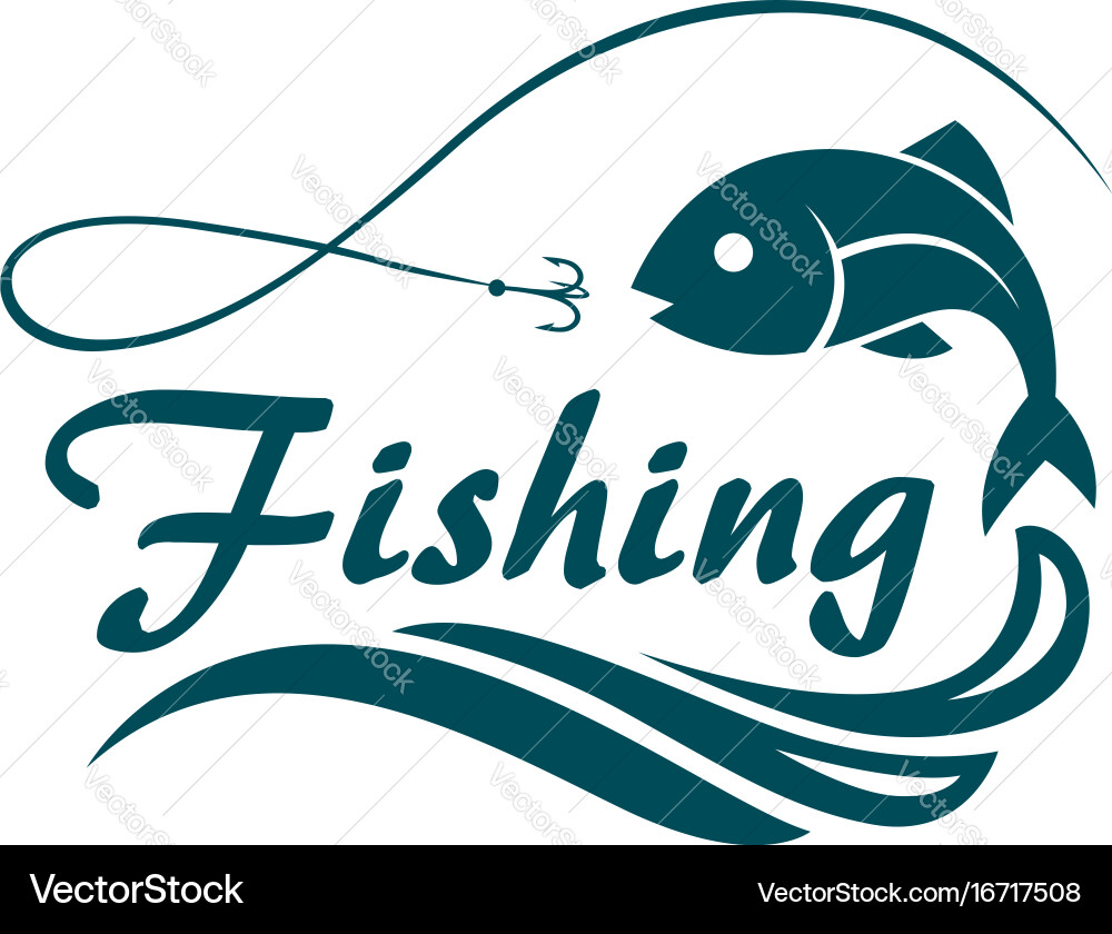 Fishing Sport Emblem Vector Image