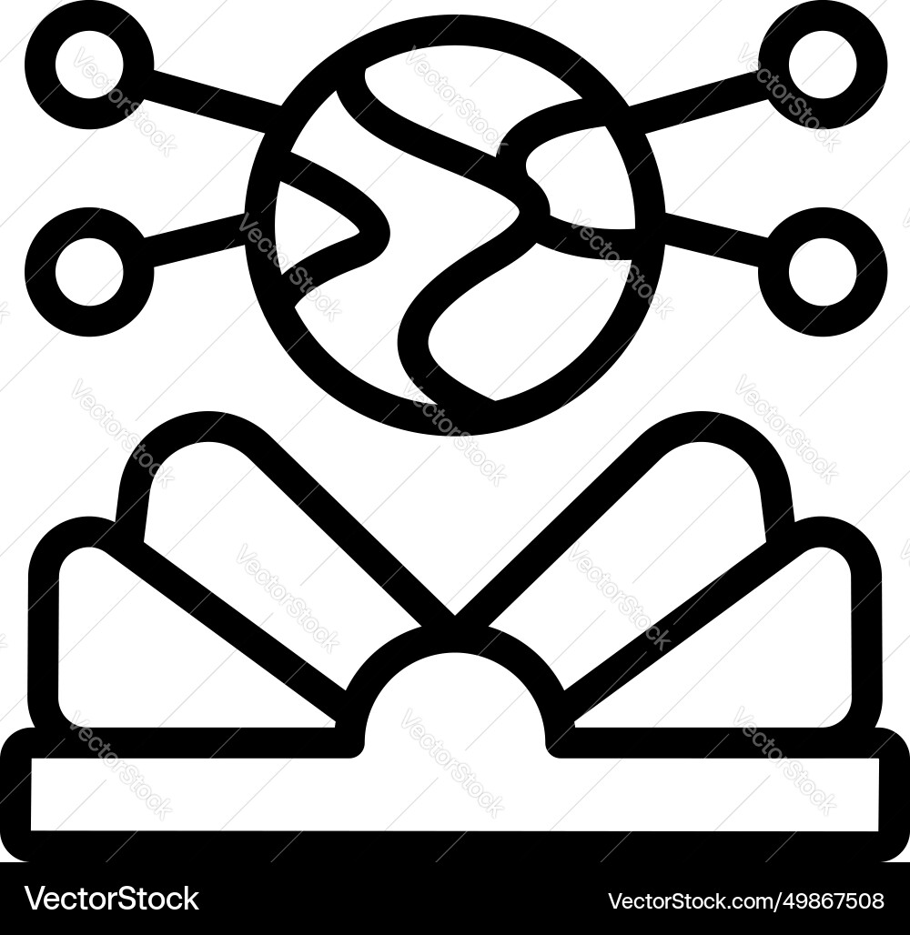 Global interpreter icon outline phone case Global interpreter icon outline phone case Vector Image