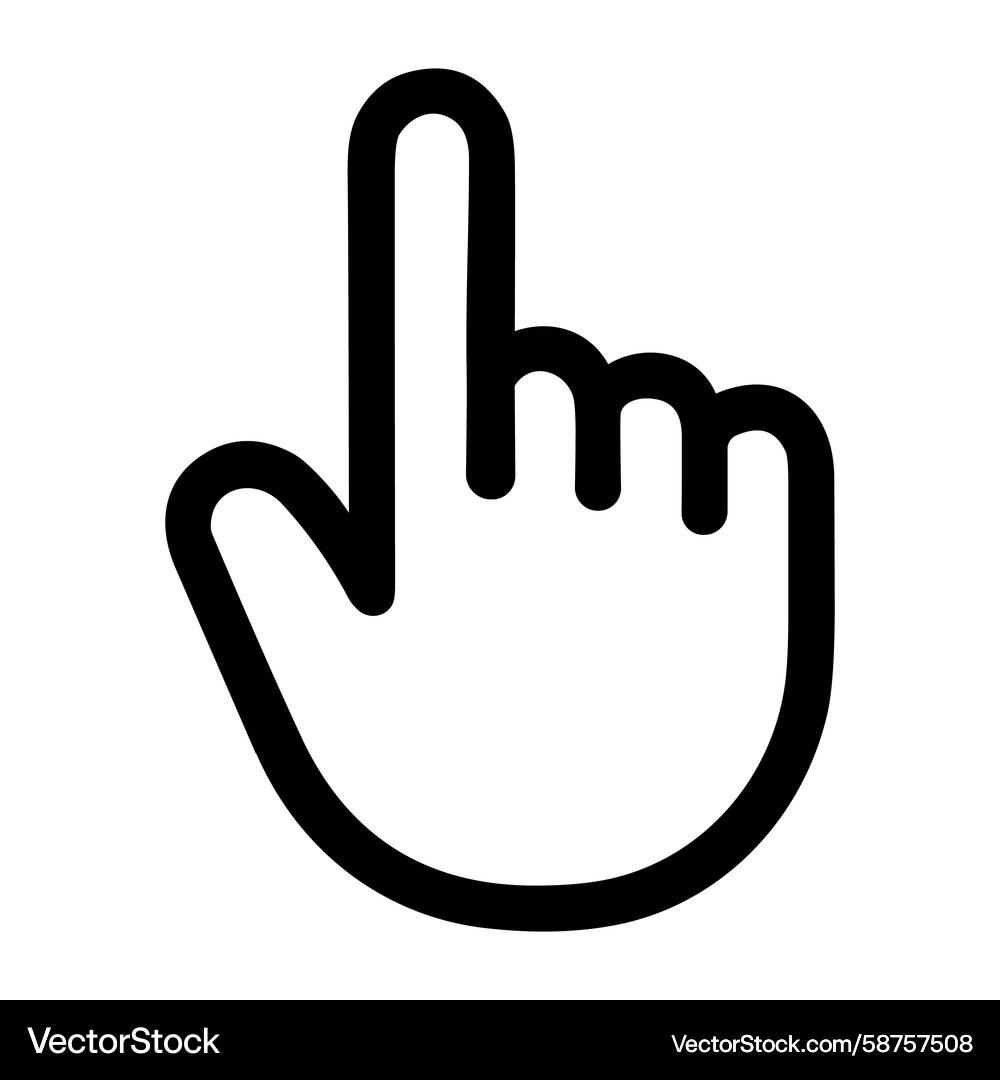 Hand Pointer Up Gesture Icon Vektorbild