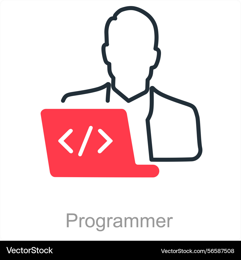 Programmer icon concept vector image