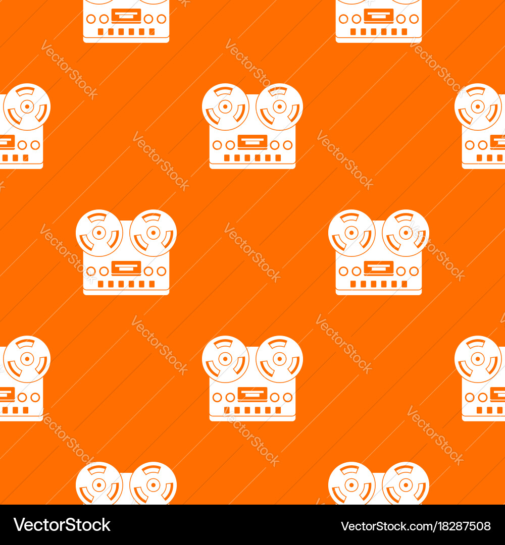 Retro tape recorder pattern seamless Vector Image