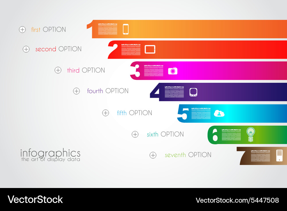 Timeline to display your data with infographic vector image