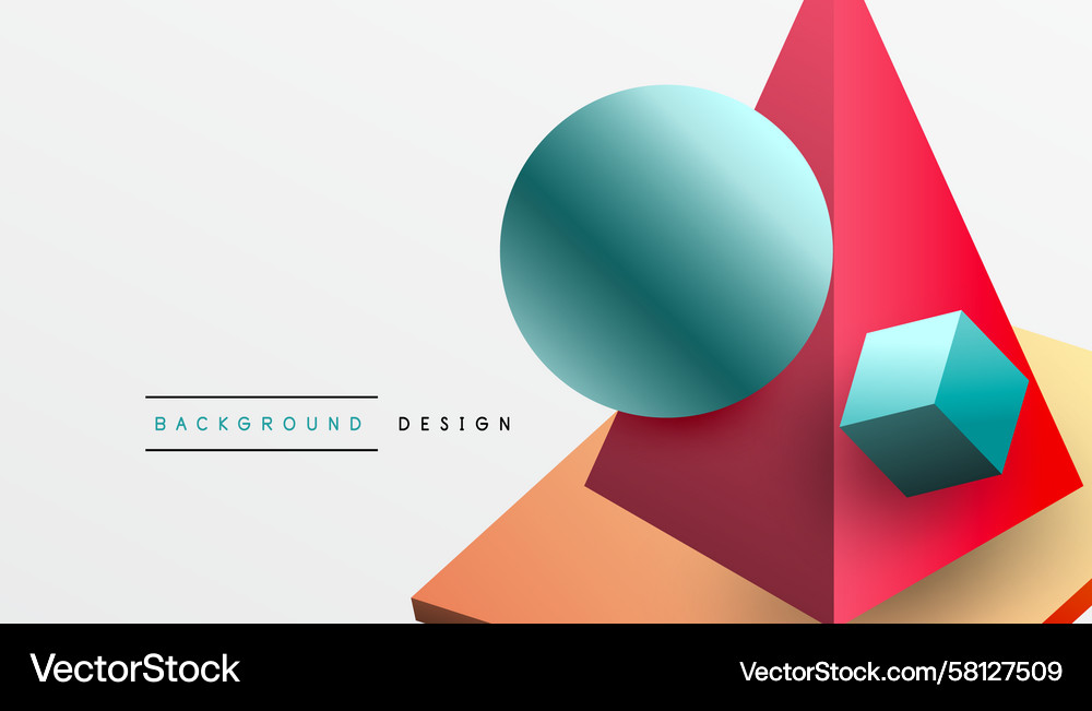 Dynamic Geometric Forms Vector Image