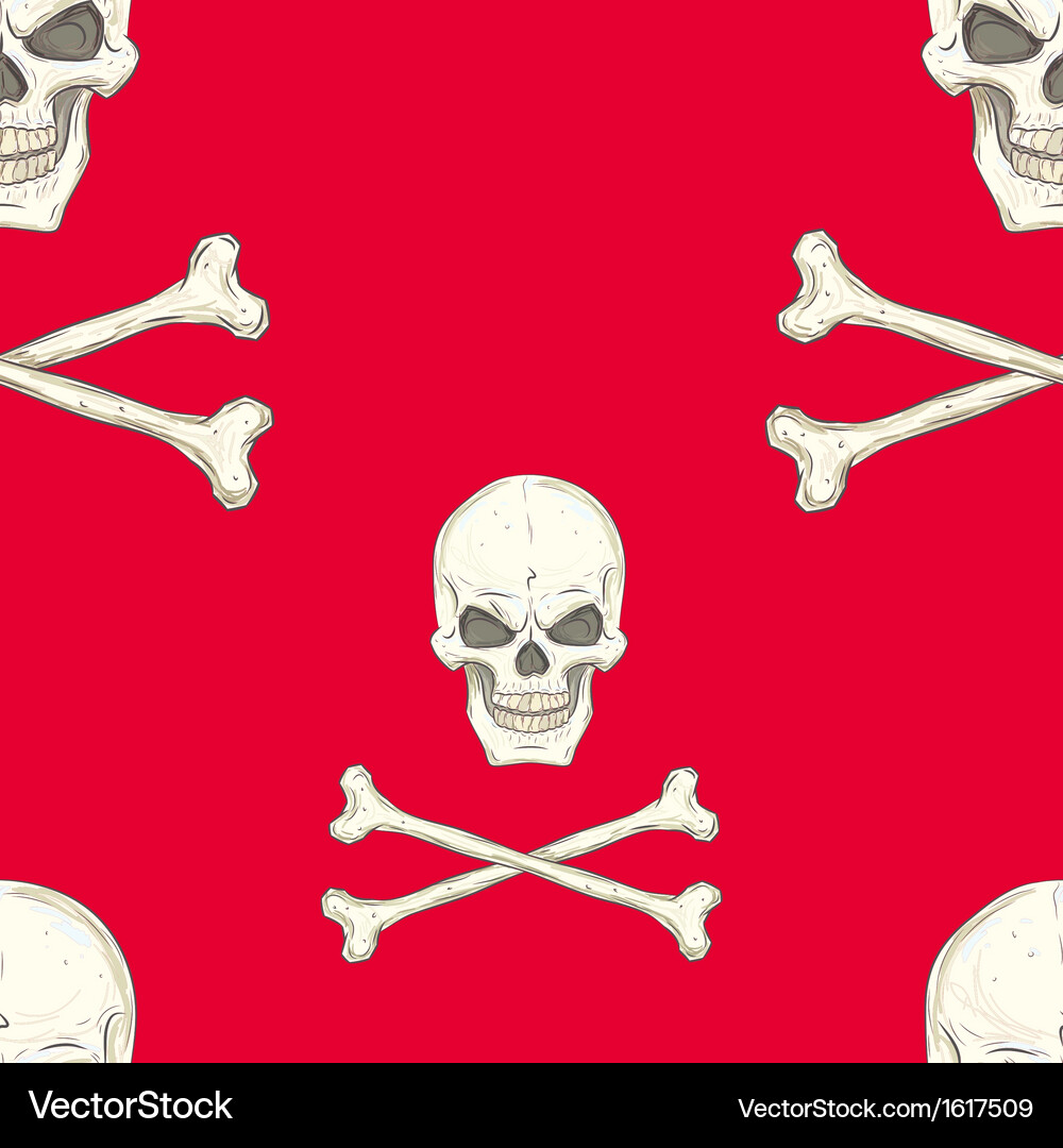 Seamless pattern with skulls Vector Image