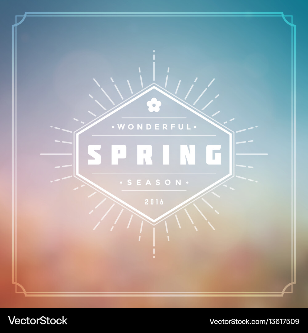 Spring typographic greeting card or poster Spring typographic greeting card or poster vector image