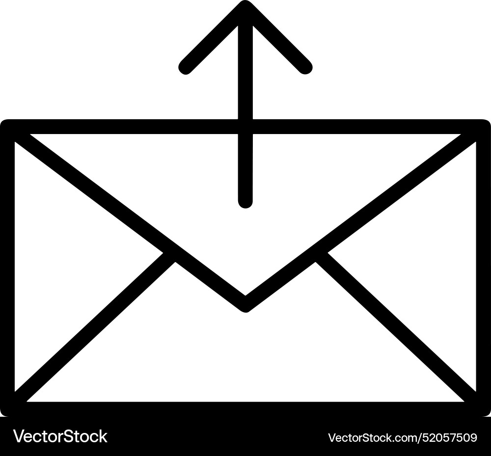 Upload outline icon symbol image Vector Image