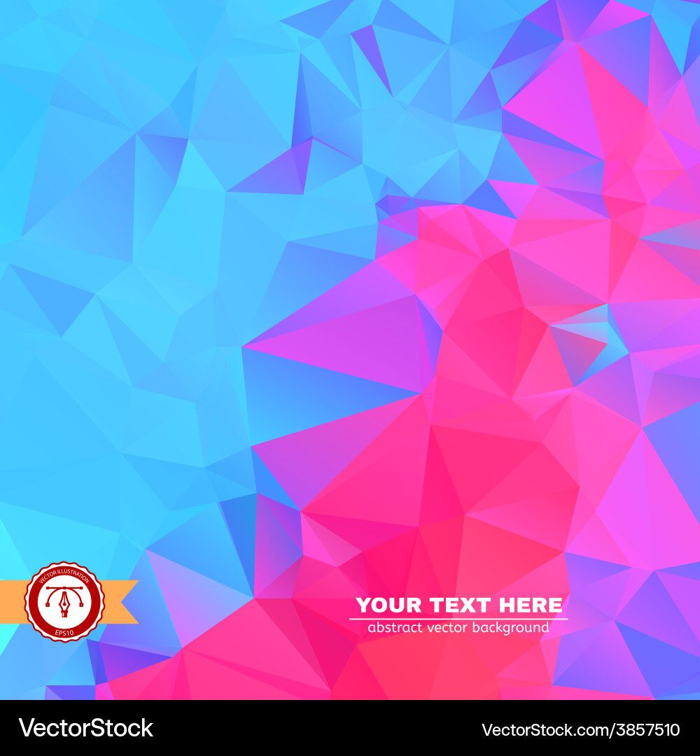 Abstract colorful triangles background vector image