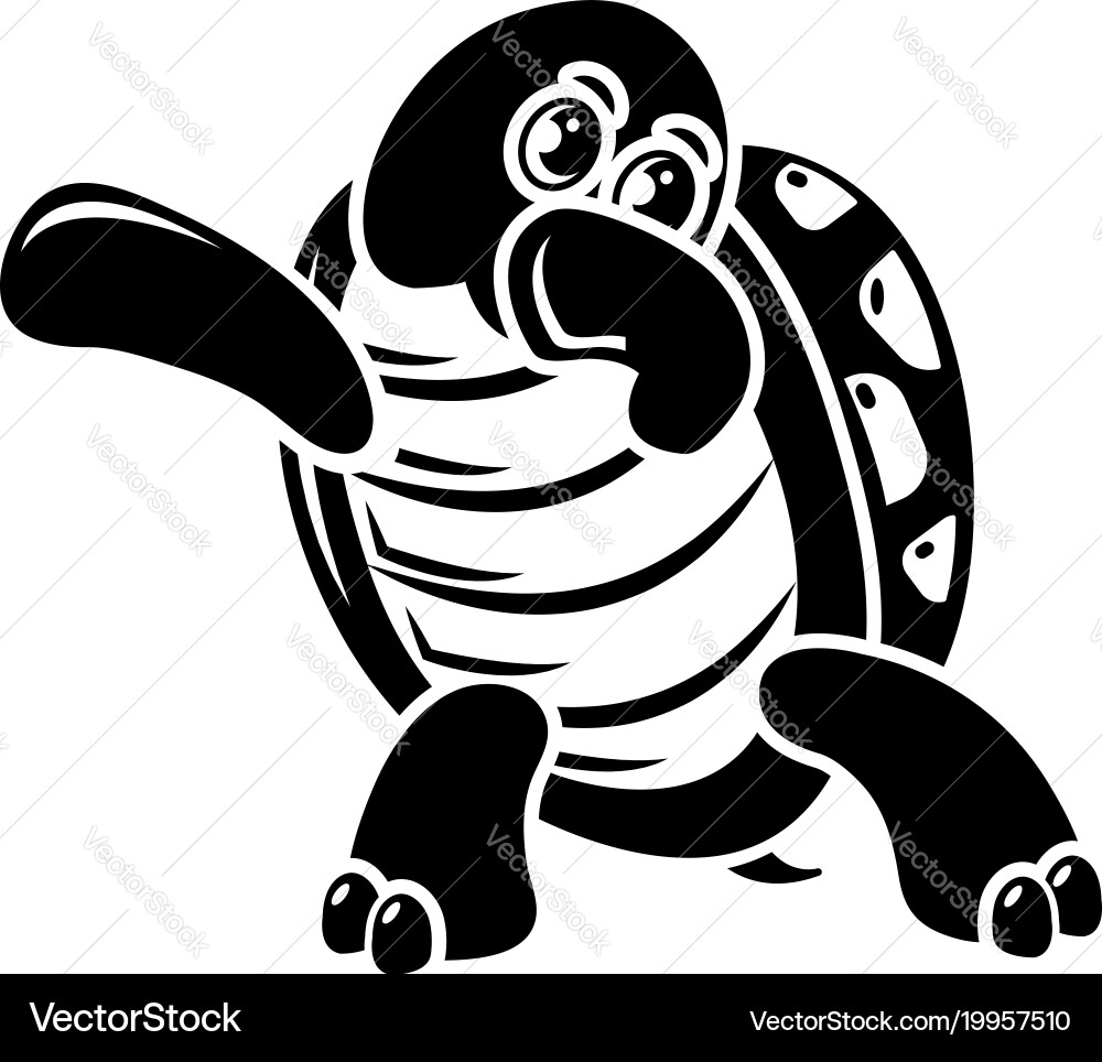 Dancing turtle icon simple style Vector Image