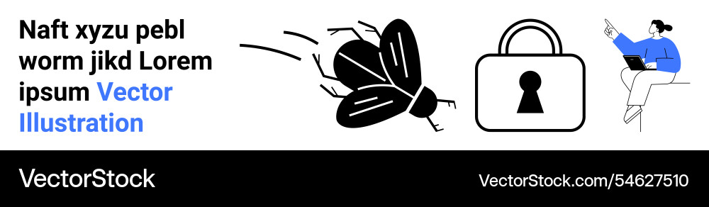 Digital security concept with bug representing Digital security concept with bug representing vector image