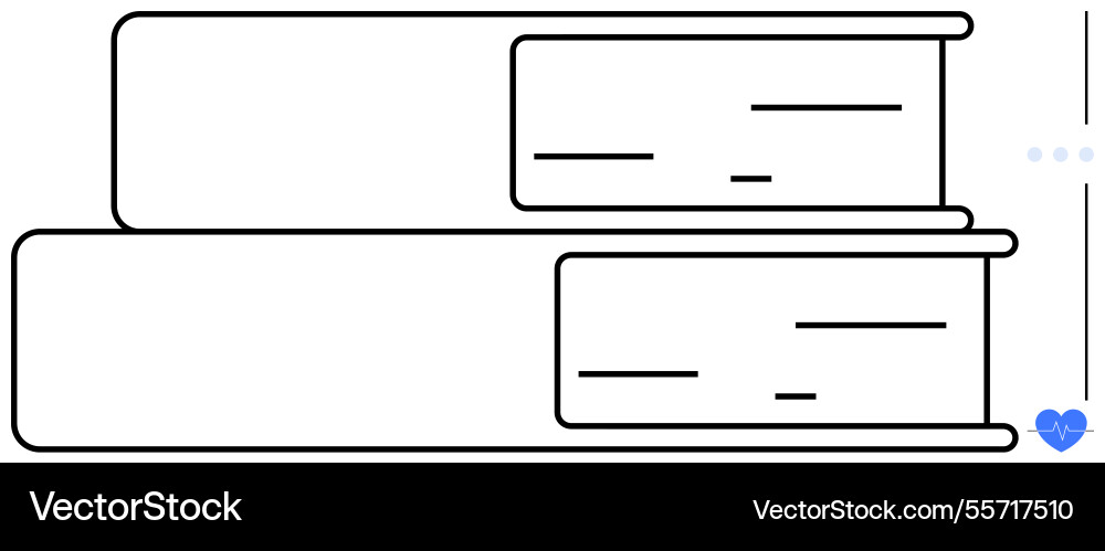Minimalist stack of books representing knowledge Vector Image