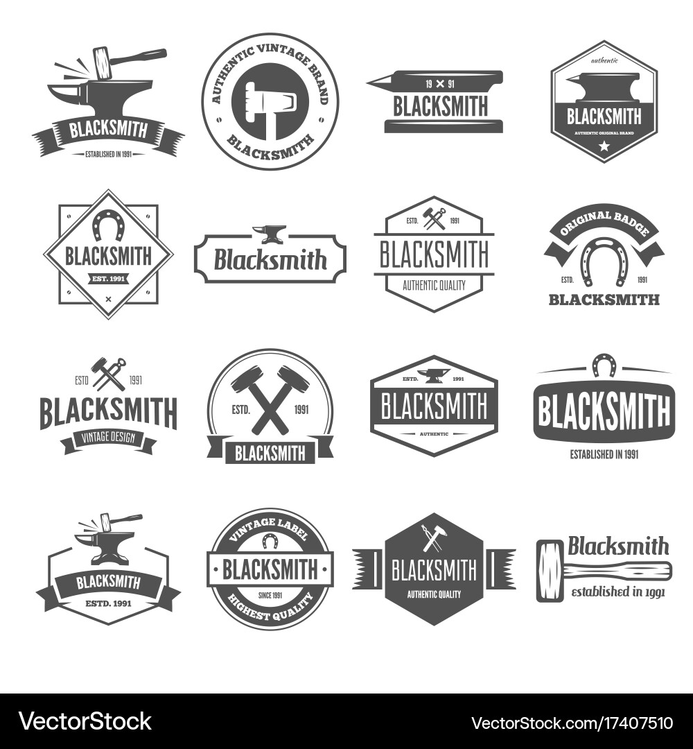 Set of logotypes elements labels badges vector image