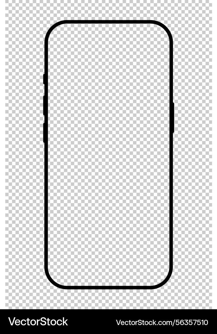 Smartphone frame minimal mockup gadget simple Smartphone frame minimal mockup gadget simple vector image