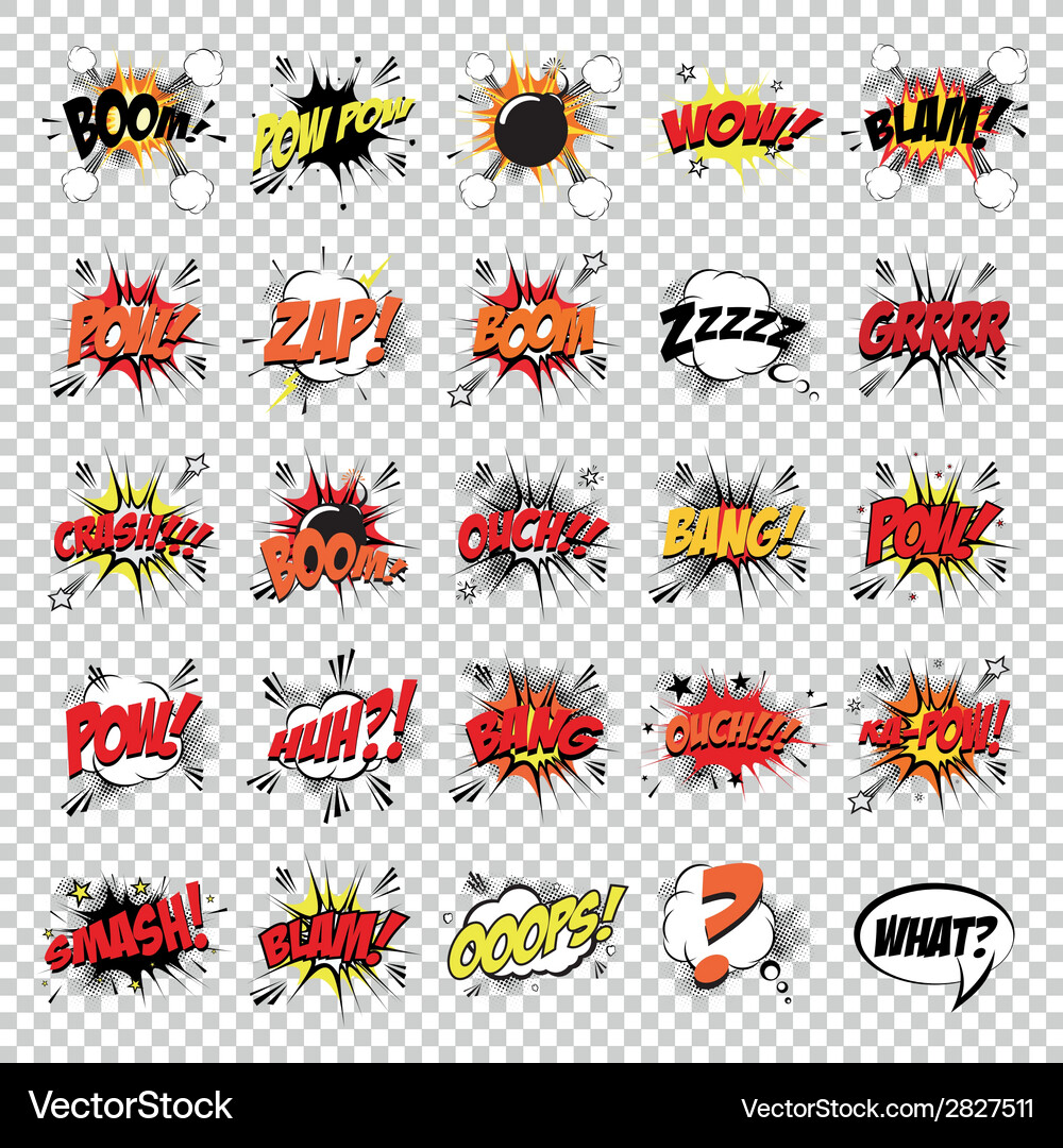 Abstract set pop art objects on a special Vector Image
