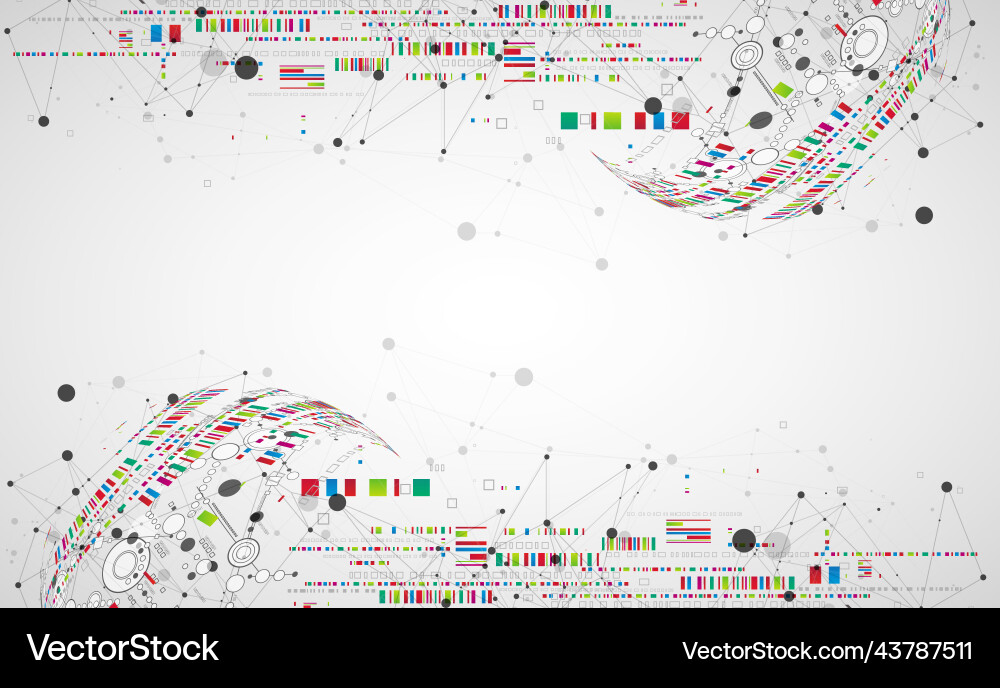 Abstract technology concept with plexus effect Abstract technology concept with plexus effect vector image