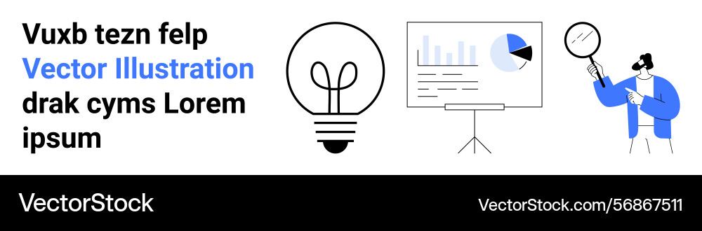 Creative data analysis concept with graphs Creative data analysis concept with graphs vector image