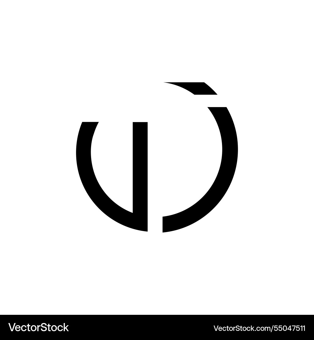 Creative rounded initial letters ui logo Vector Image