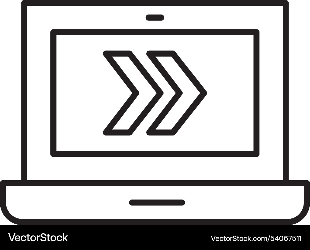 Fast forward line icon design Vector Image