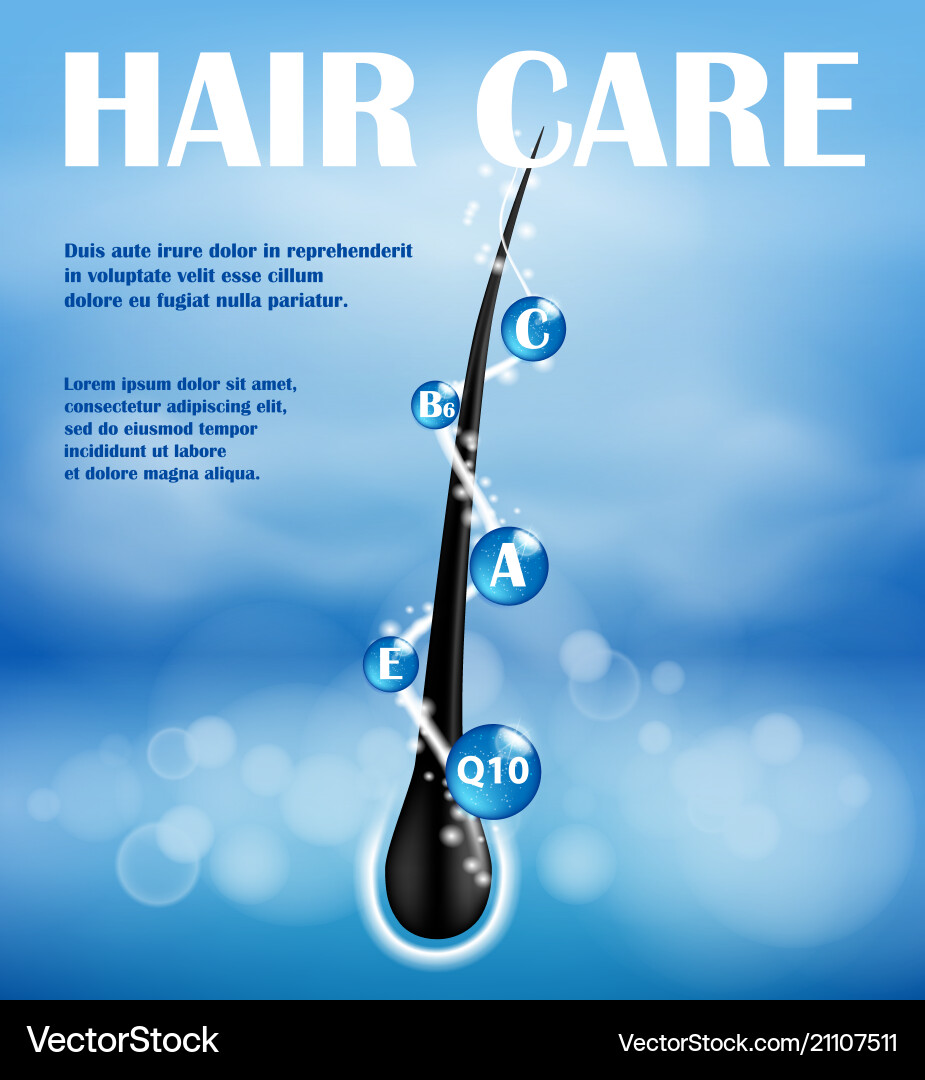 Haar nährende Shampoo Anzeigen Design Konzept endet Haar nährende Shampoo Anzeigen Design Konzept endet vektorbild
