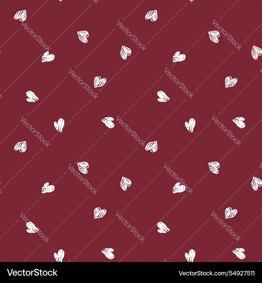 Seamless pattern with heart design Vector Image