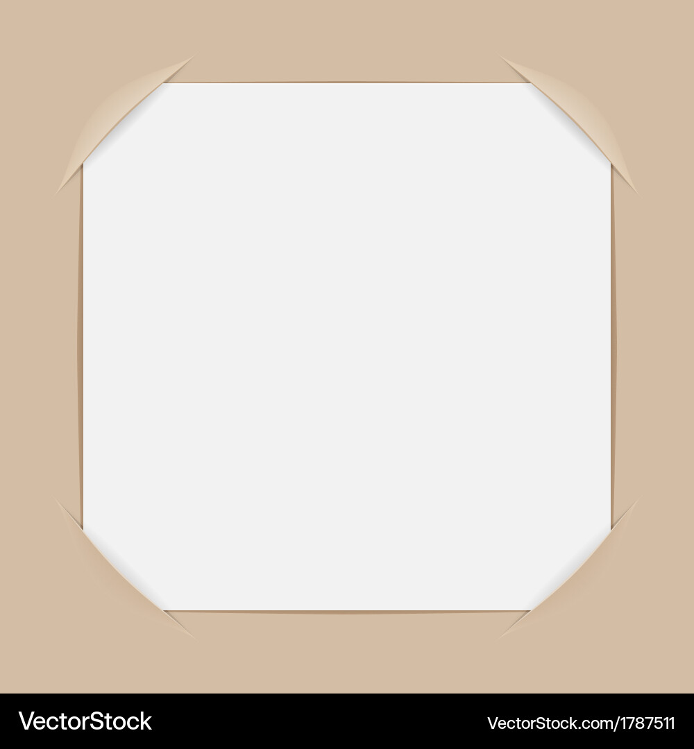 Simple Paper Frame with Blank Page vector image