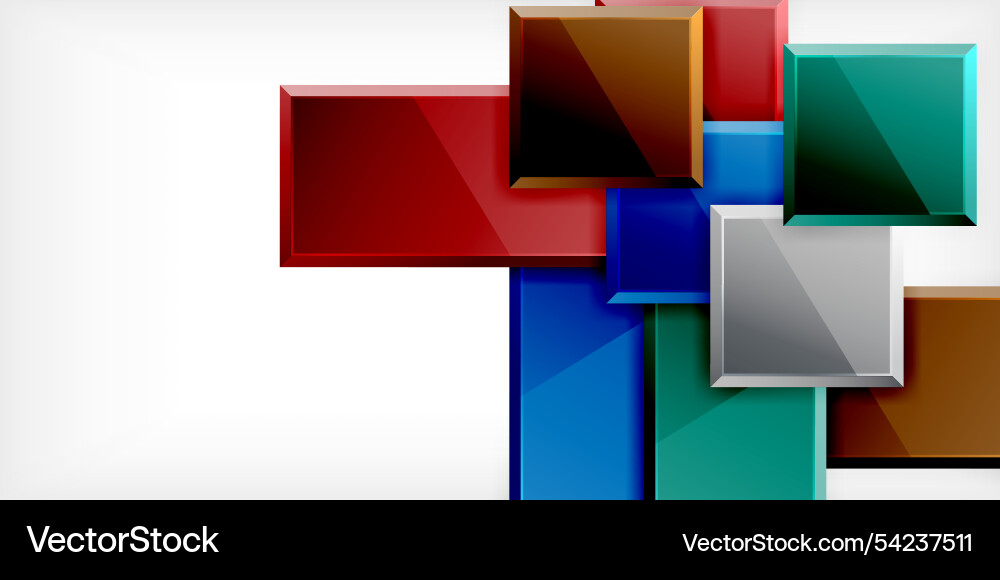 Square shape color abstract geometry Vector Image