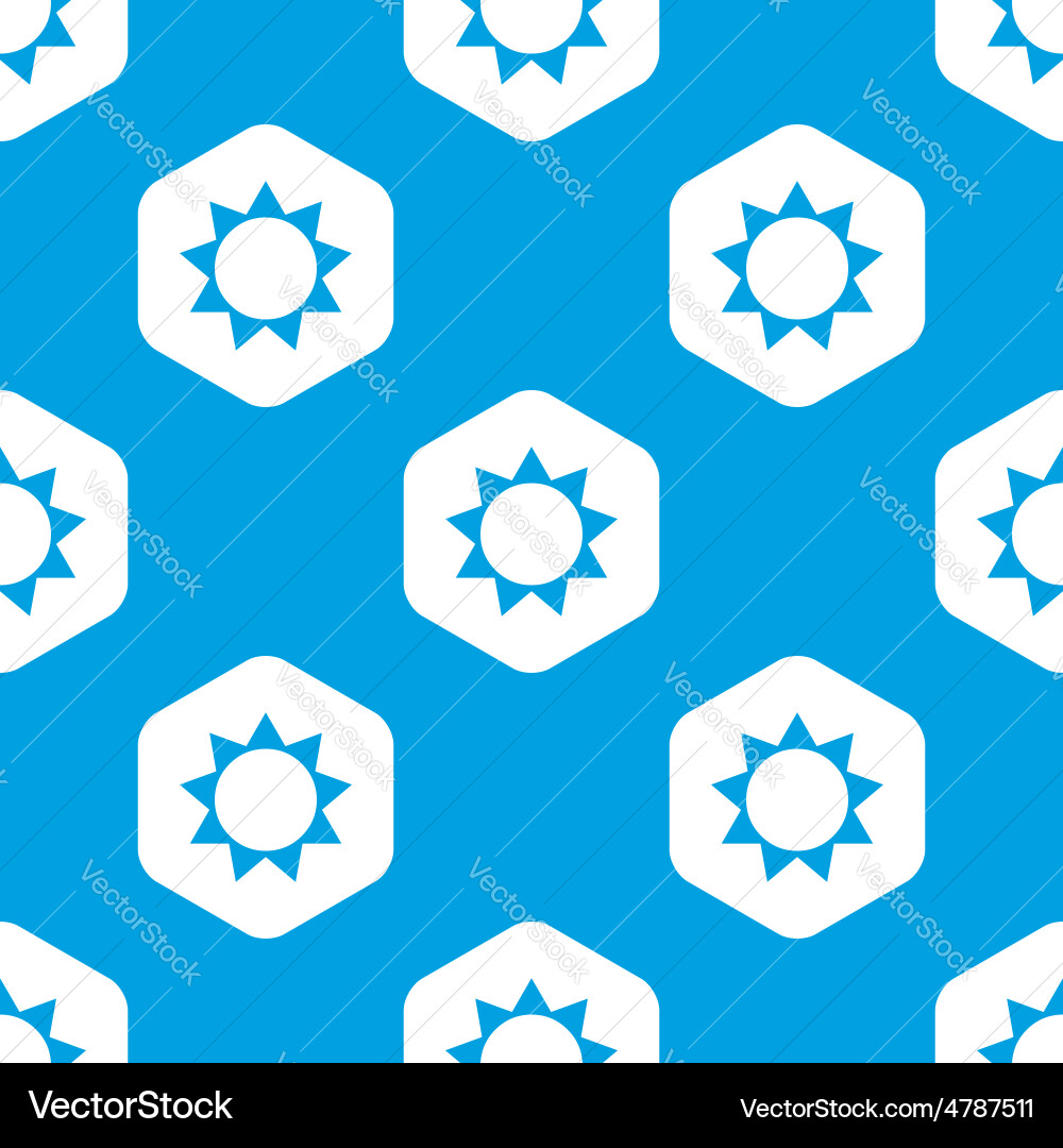 Sun hexagon pattern Vector Image